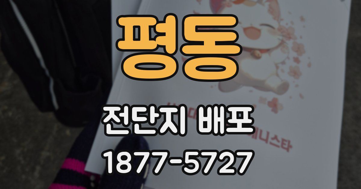 평동 전단지 배포