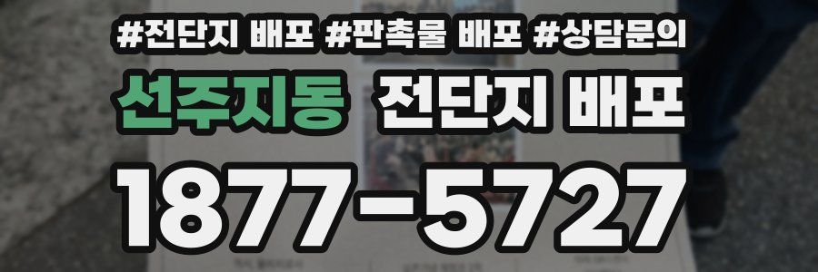 선주지동 전단지 배포