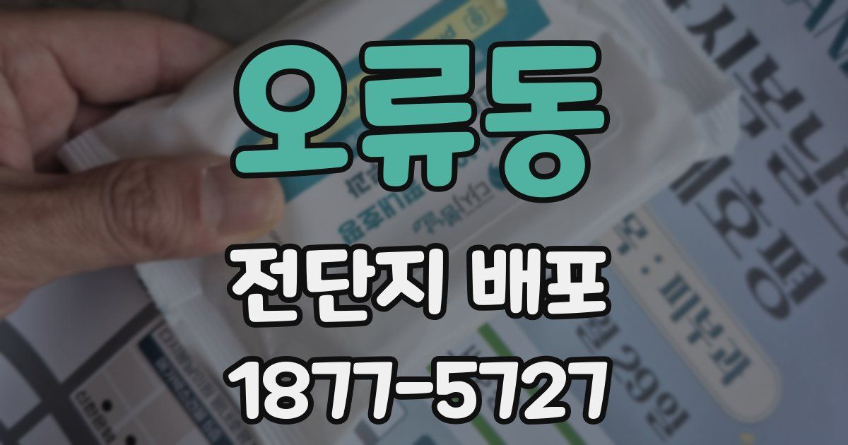 오류동 전단지 배포