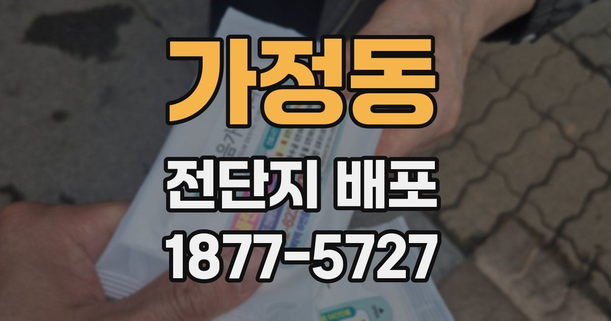 가정동 전단지 배포