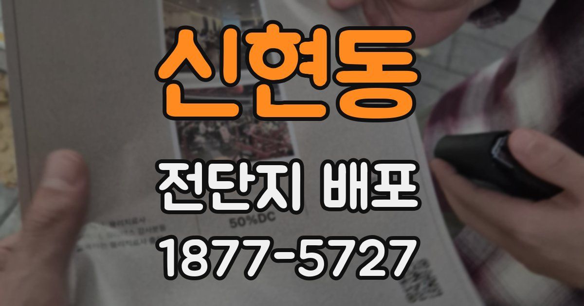 신현동 전단지 배포