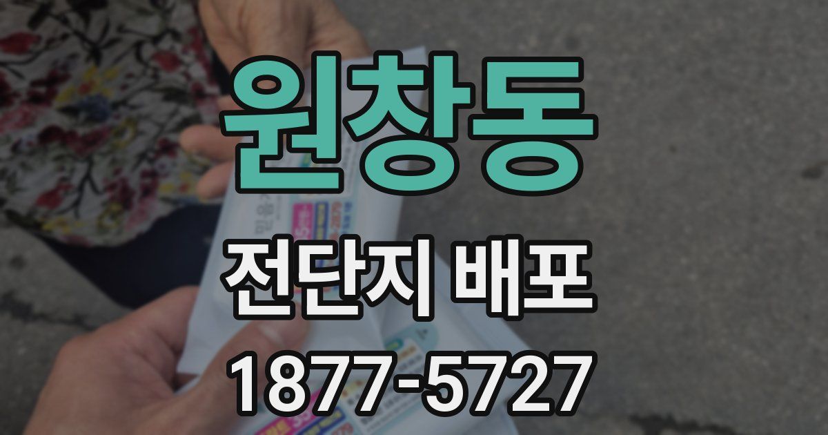 원창동 전단지 배포
