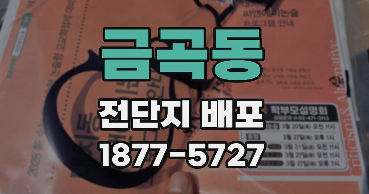 금곡동 전단지 배포