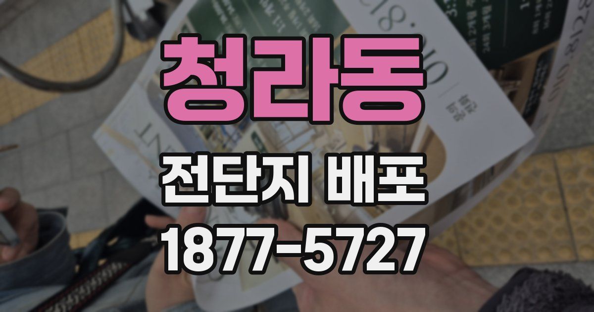 청라동 전단지 배포