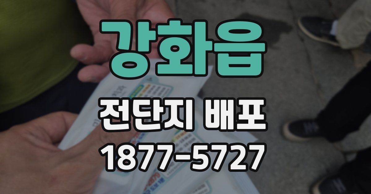 강화읍 전단지 배포