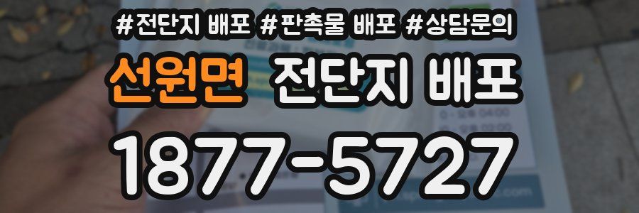 선원면 전단지 배포