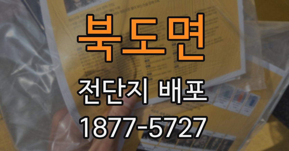 북도면 전단지 배포
