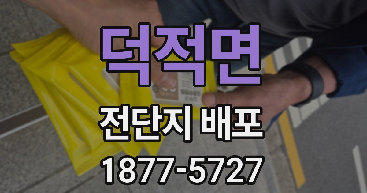 덕적면 전단지 배포