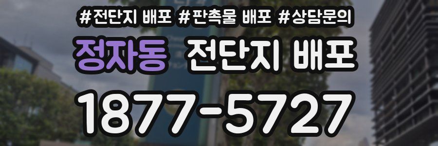 정자동 전단지 배포