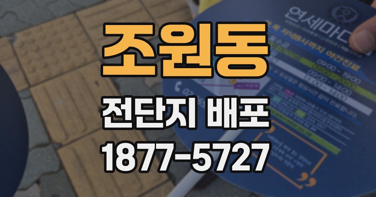 조원동 전단지 배포