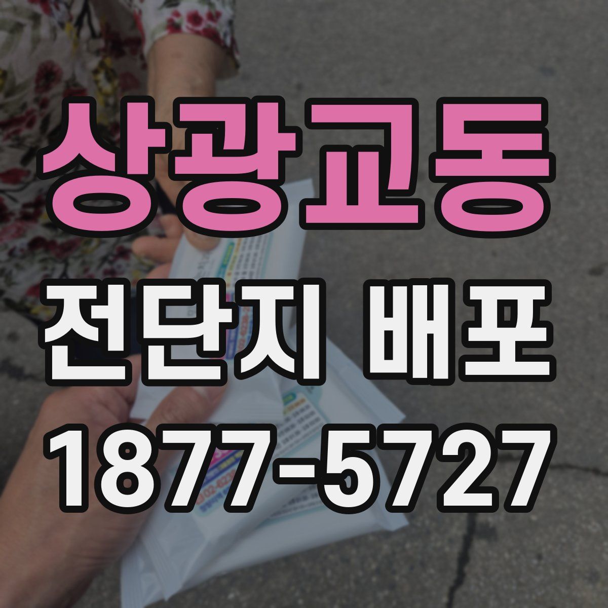 상광교동 전단지 배포