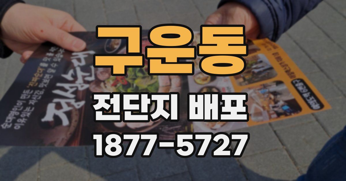 구운동 전단지 배포