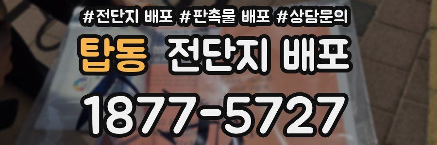 탑동 전단지 배포