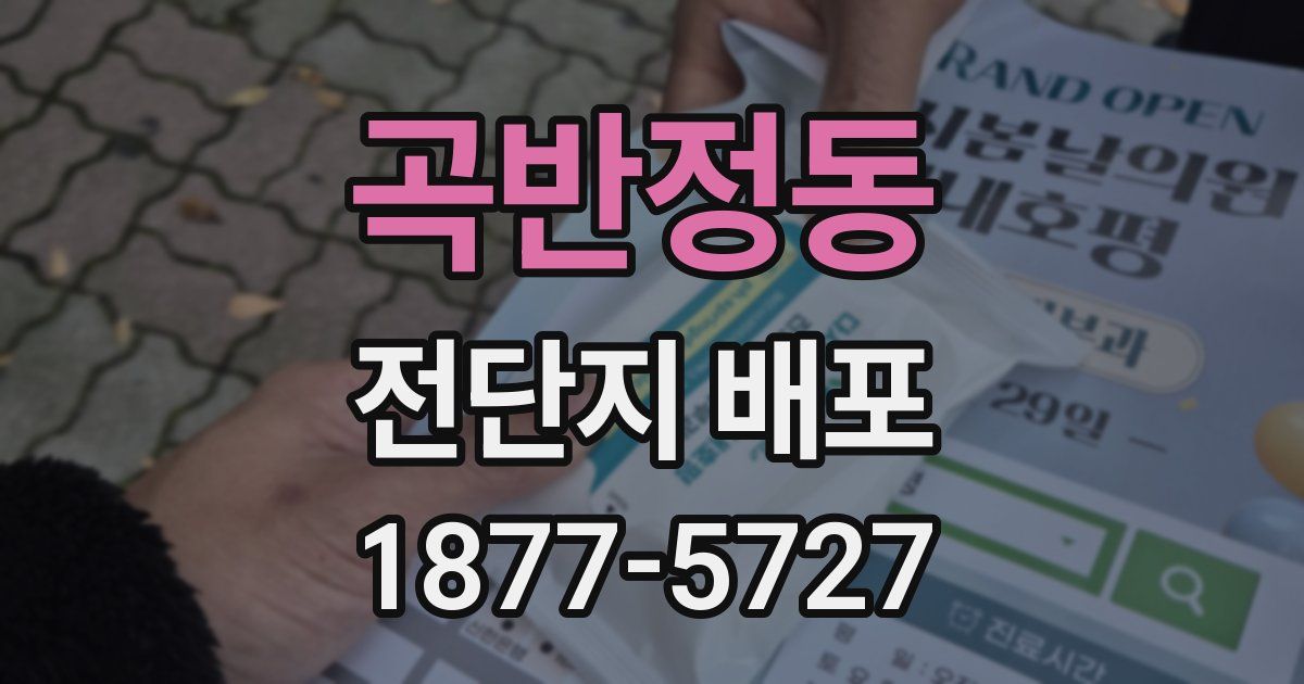 곡반정동 전단지 배포