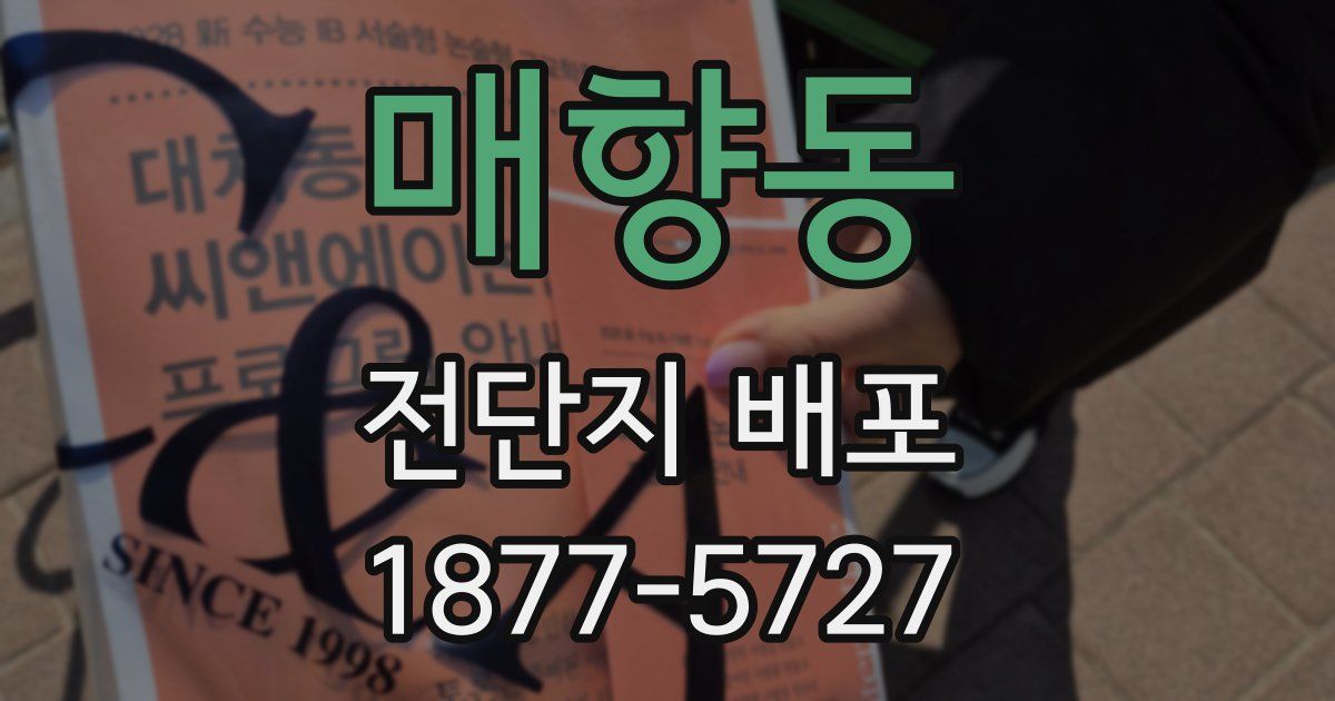 매향동 전단지 배포