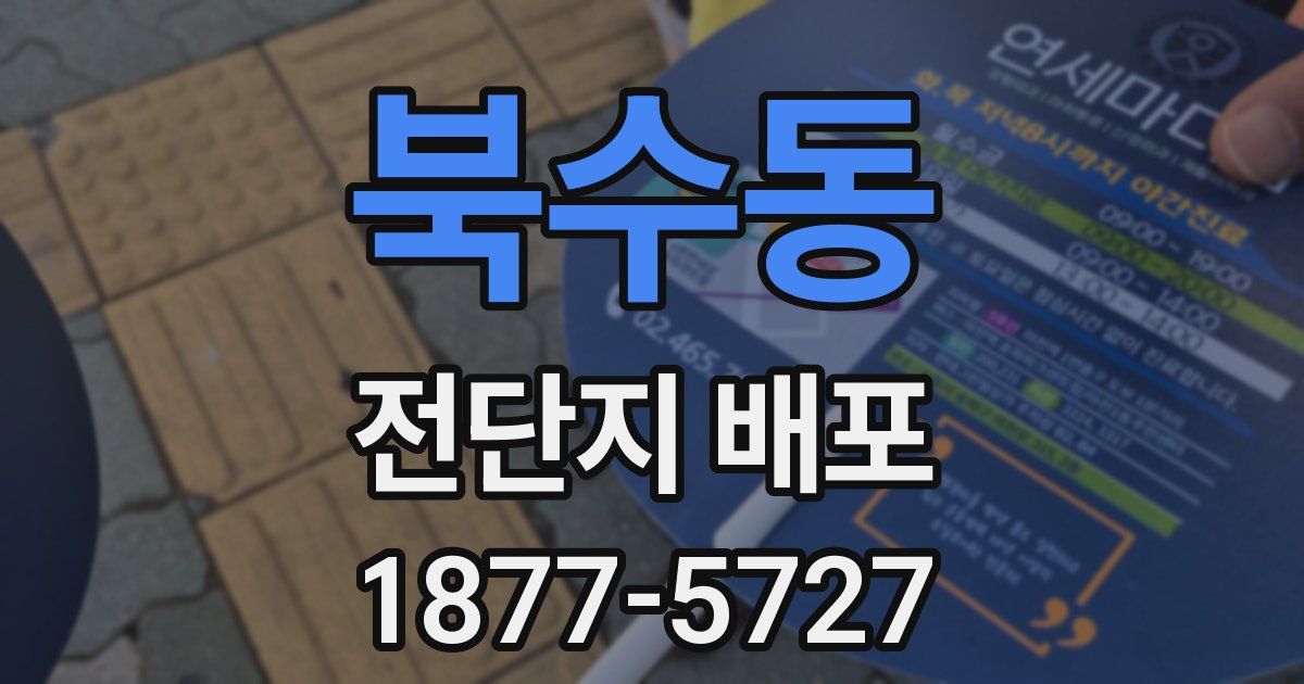 북수동 전단지 배포