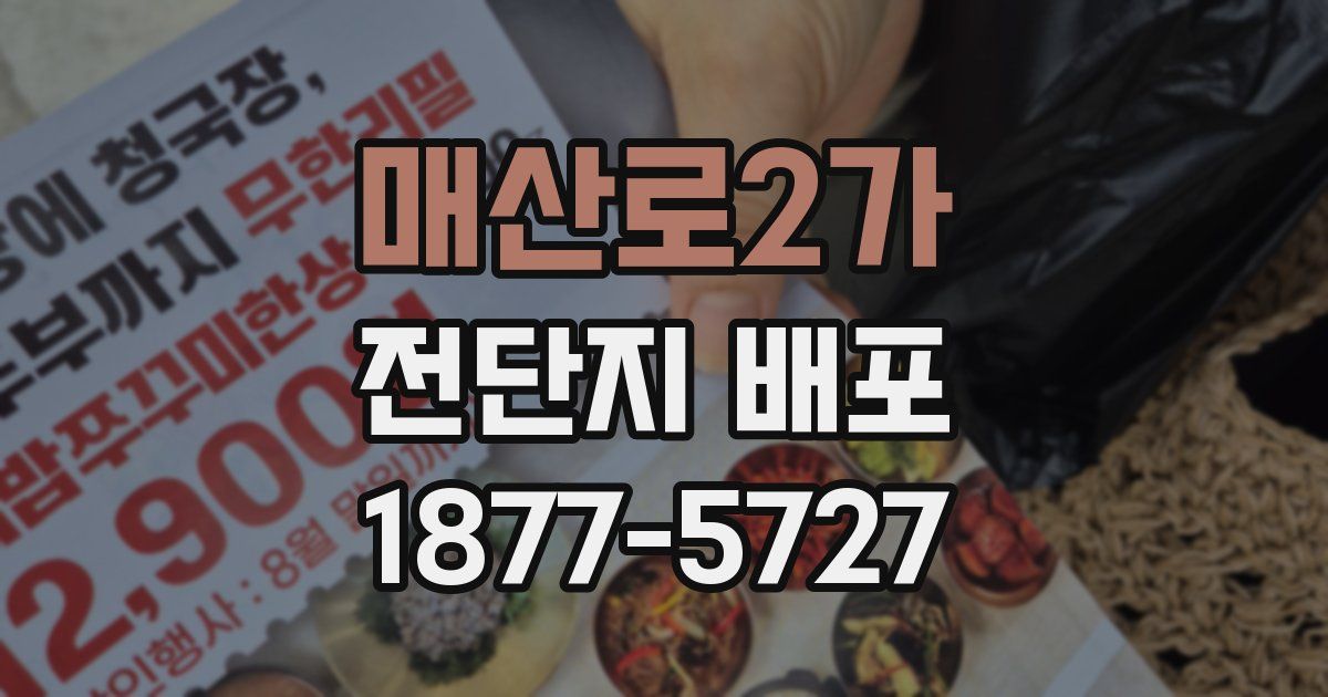 매산로2가 전단지 배포