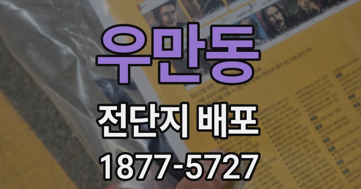 우만동 전단지 배포