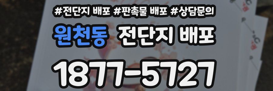 원천동 전단지 배포