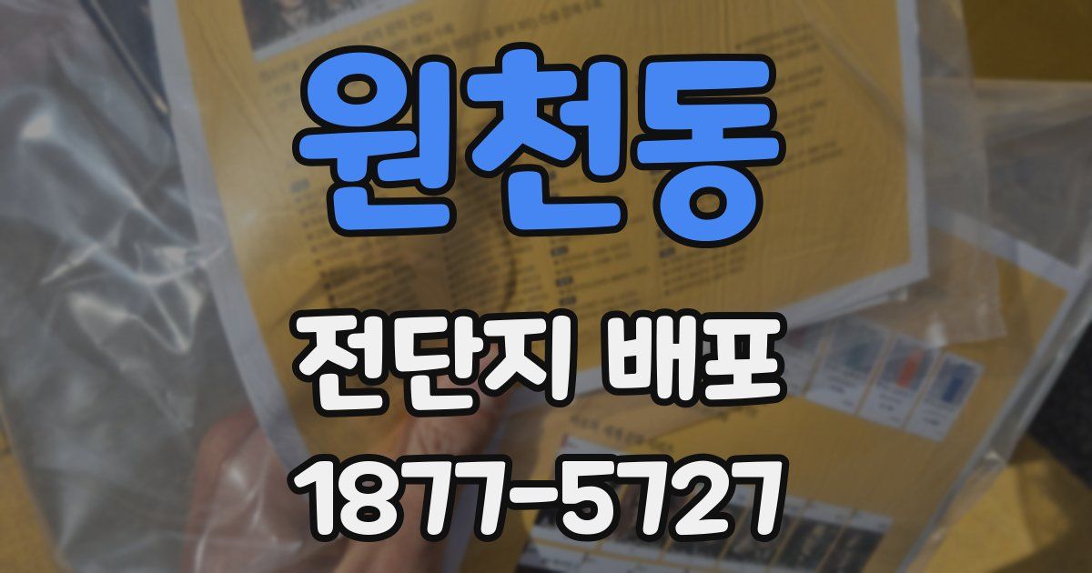 원천동 전단지 배포