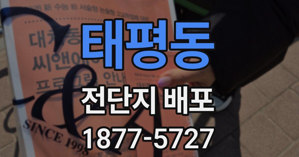 태평동 전단지 배포