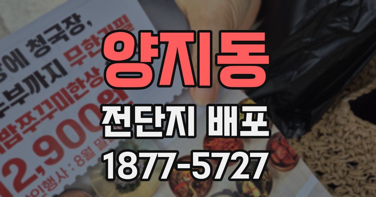 양지동 전단지 배포