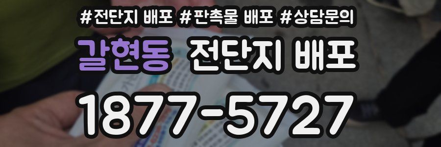 갈현동 전단지 배포
