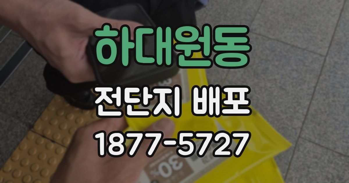 하대원동 전단지 배포