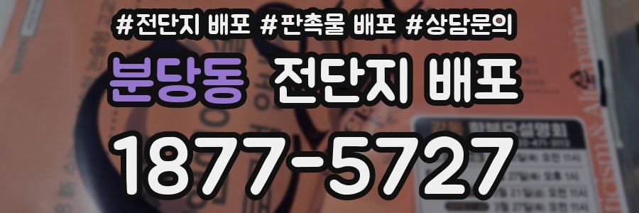 분당동 전단지 배포