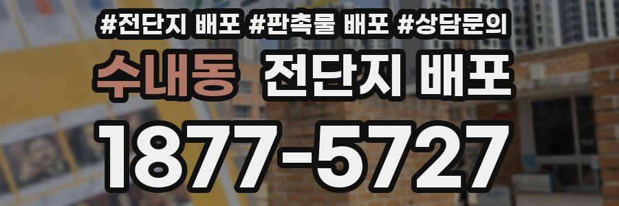수내동 전단지 배포