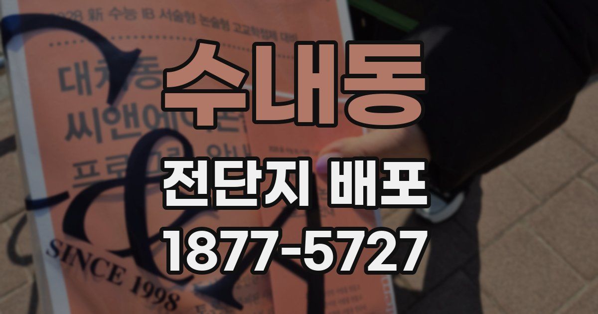 수내동 전단지 배포