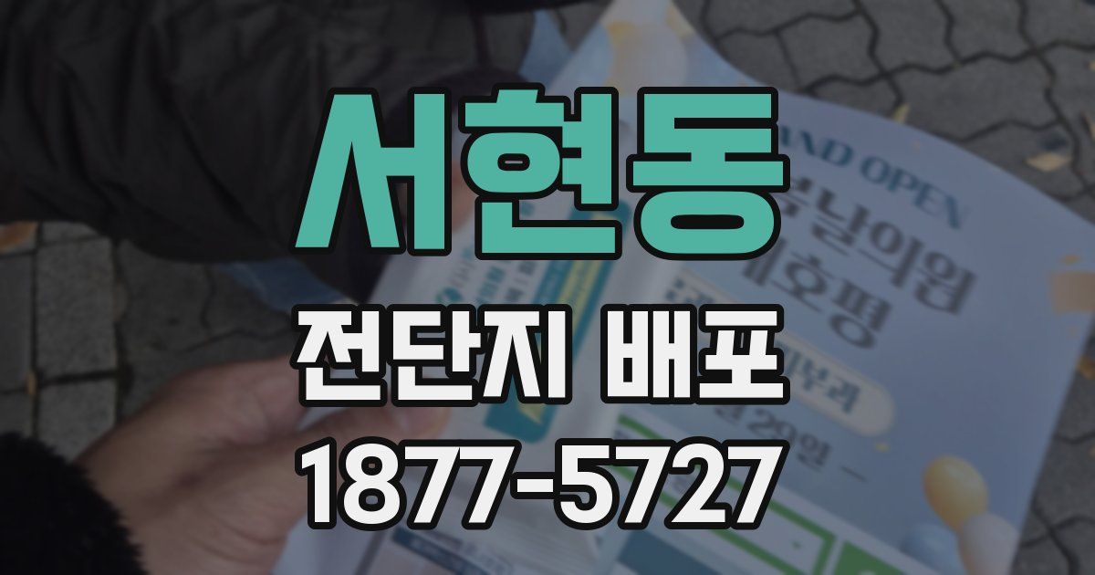서현동 전단지 배포
