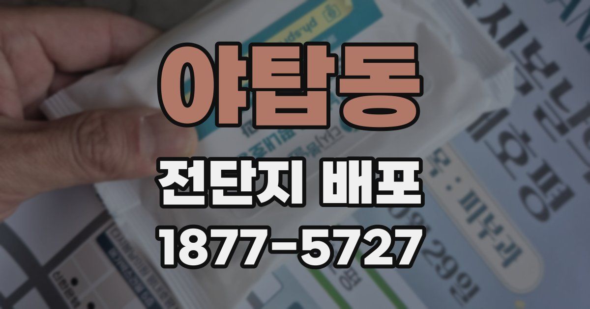 야탑동 전단지 배포