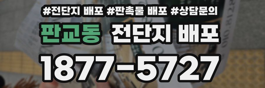 판교동 전단지 배포
