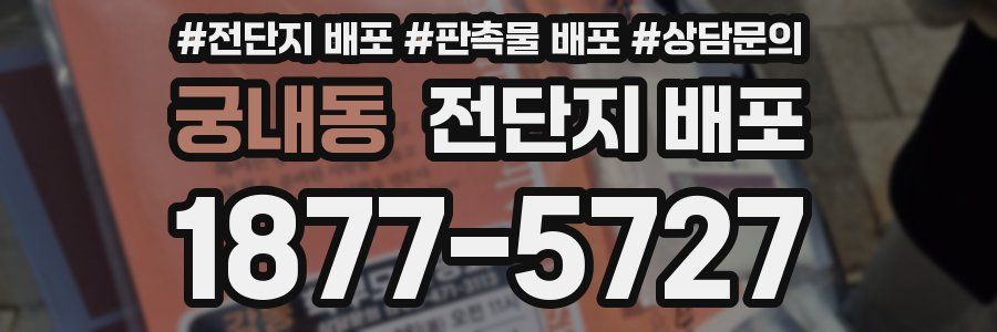 궁내동 전단지 배포