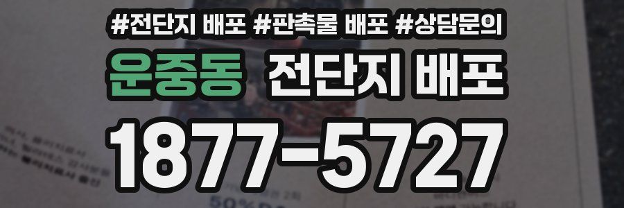 운중동 전단지 배포