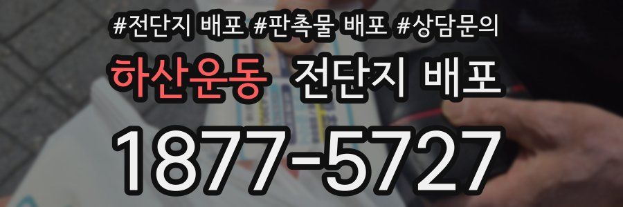 하산운동 전단지 배포
