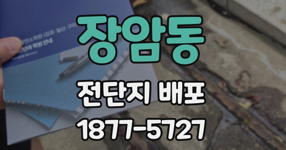 장암동 전단지 배포