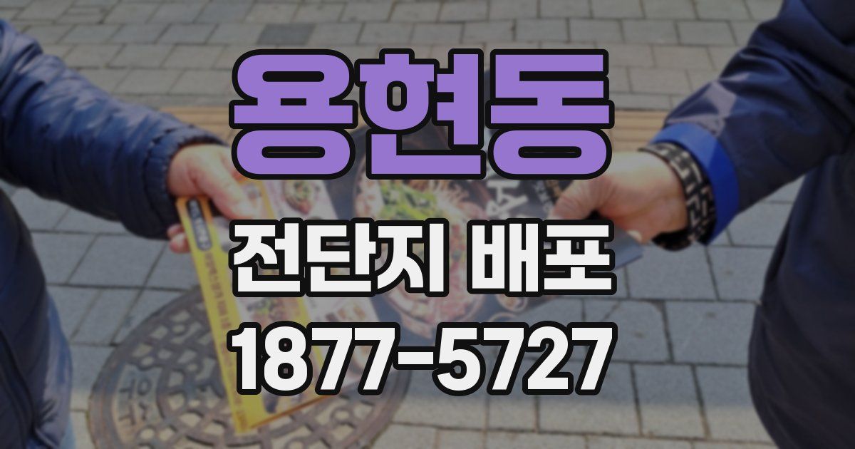 용현동 전단지 배포