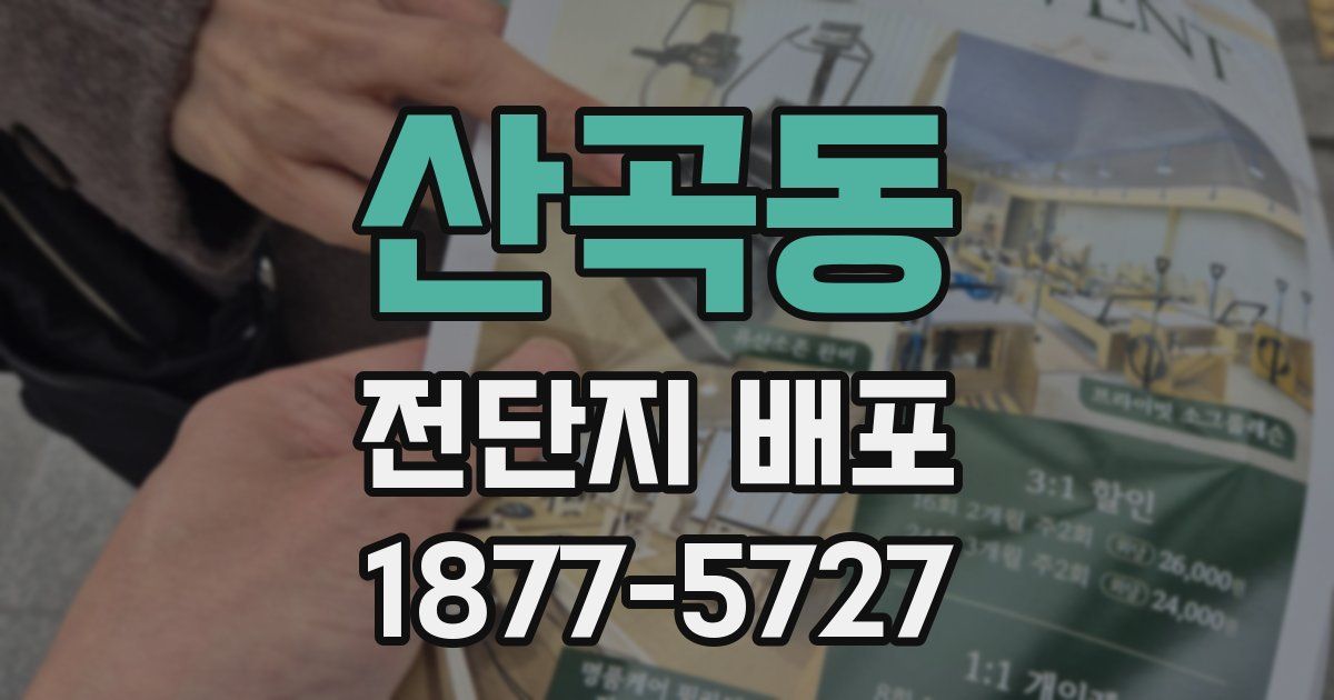 산곡동 전단지 배포