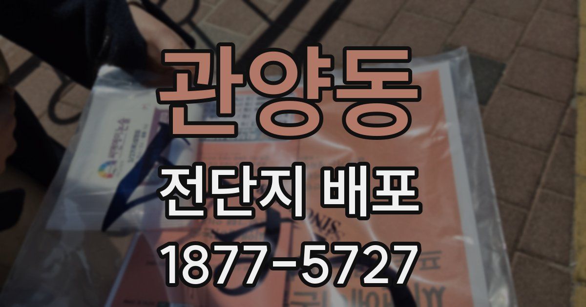 관양동 전단지 배포