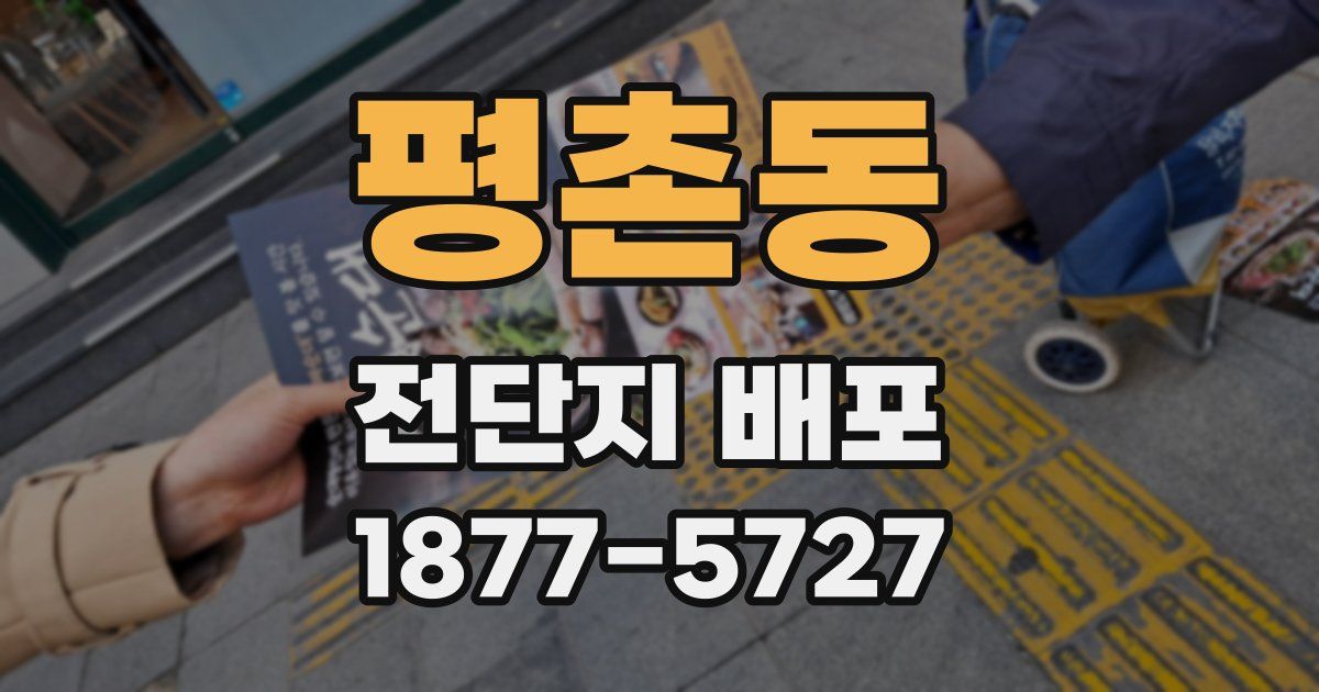 평촌동 전단지 배포