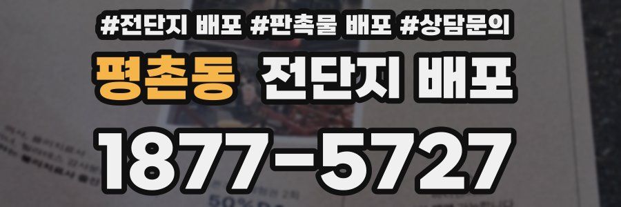평촌동 전단지 배포