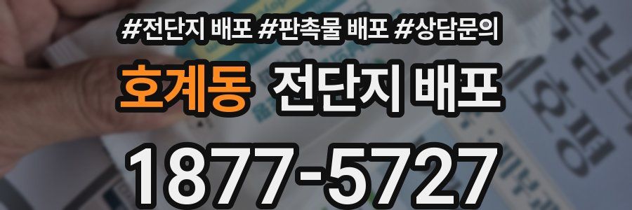 호계동 전단지 배포