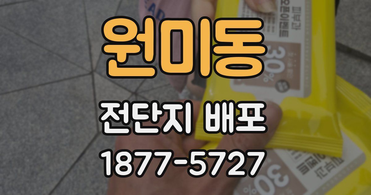 원미동 전단지 배포