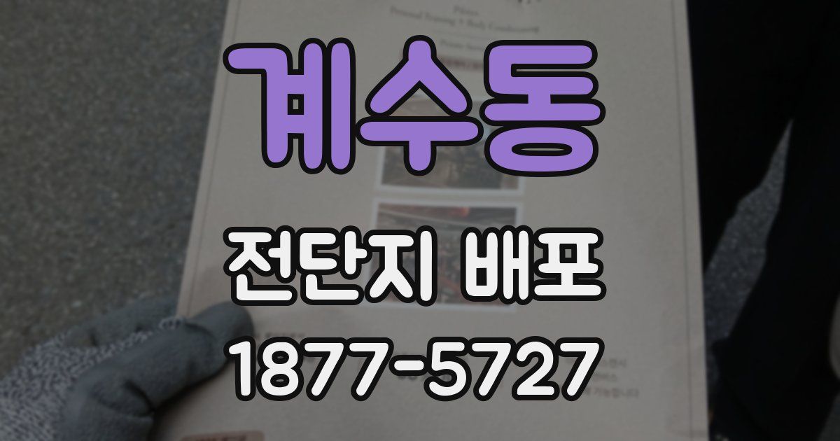 계수동 전단지 배포