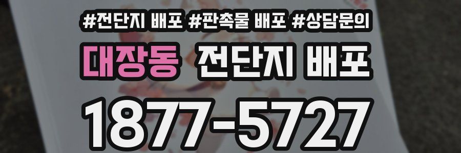 대장동 전단지 배포