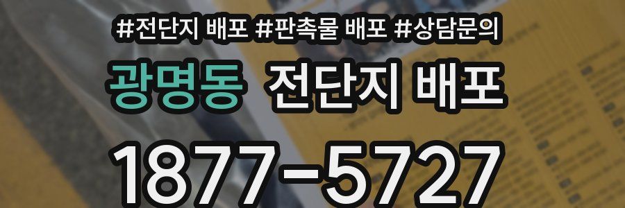 광명동 전단지 배포
