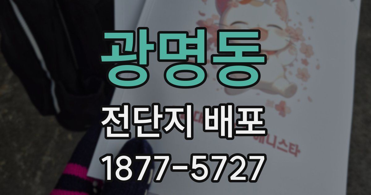 광명동 전단지 배포