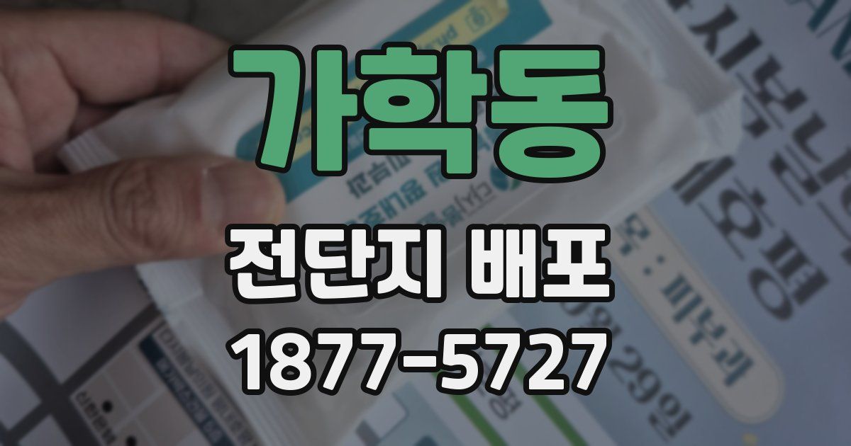 가학동 전단지 배포